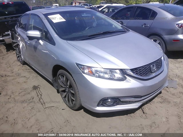 19XFB2F98FE086180 - 2015 HONDA CIVIC EXL SILVER photo 1