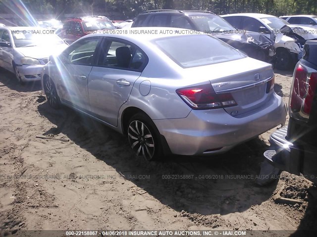 19XFB2F98FE086180 - 2015 HONDA CIVIC EXL SILVER photo 3