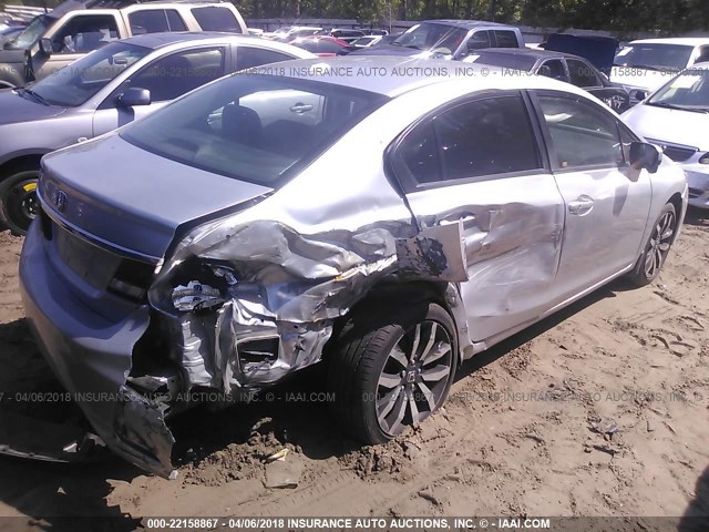 19XFB2F98FE086180 - 2015 HONDA CIVIC EXL SILVER photo 4