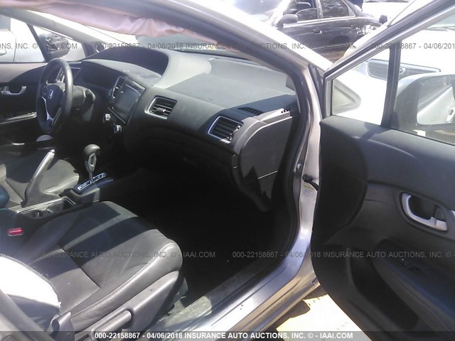 19XFB2F98FE086180 - 2015 HONDA CIVIC EXL SILVER photo 5