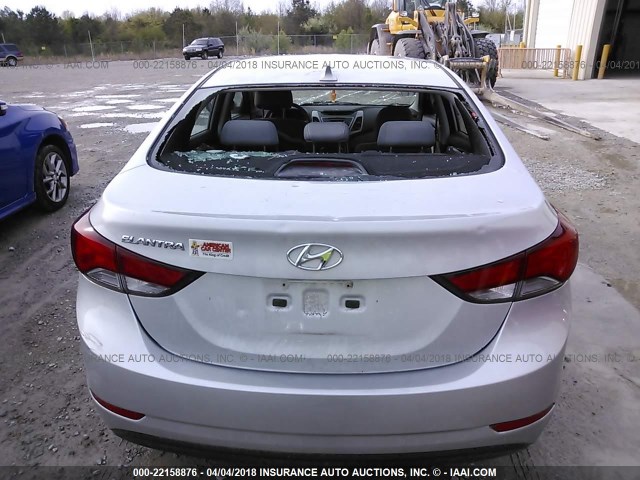 KMHDH4AE8EU184904 - 2014 HYUNDAI ELANTRA SE/SPORT/LIMITED SILVER photo 6