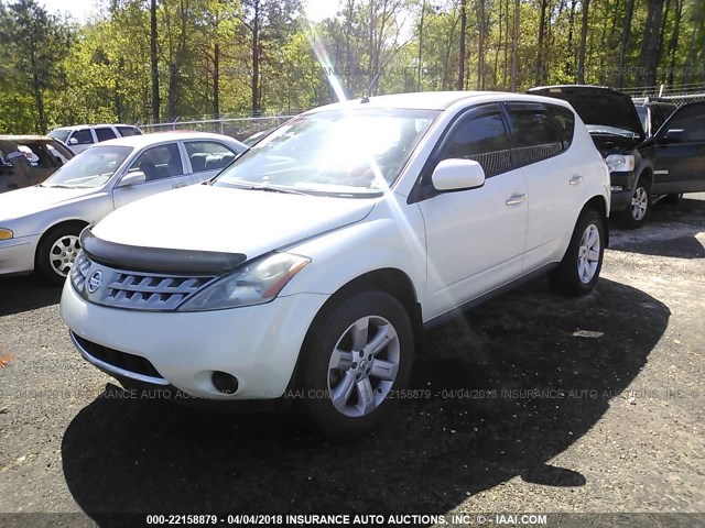 JN8AZ08T97W522792 - 2007 NISSAN MURANO SL/SE/S WHITE photo 2