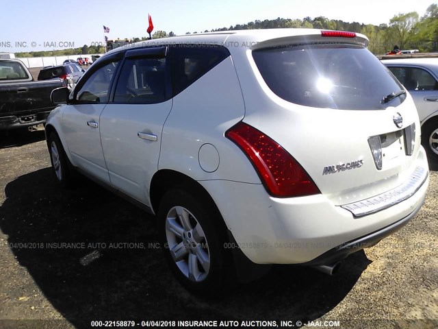 JN8AZ08T97W522792 - 2007 NISSAN MURANO SL/SE/S WHITE photo 3