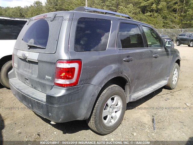 1FMCU0EG4AKA56242 - 2010 FORD ESCAPE LIMITED GRAY photo 4