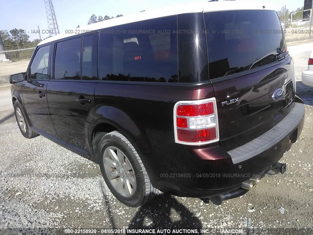 2FMDK51C69BA66142 - 2009 FORD FLEX SE MAROON photo 3