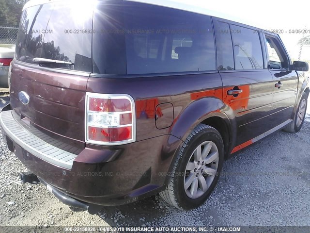 2FMDK51C69BA66142 - 2009 FORD FLEX SE MAROON photo 4