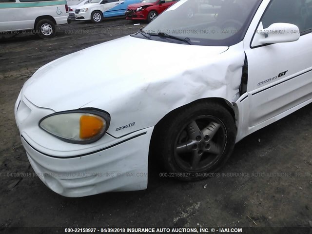 1G2NW12E81M530945 - 2001 PONTIAC GRAND AM GT WHITE photo 6