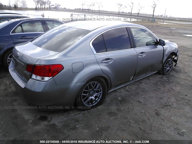 4S3BMBC65A3243828 - 2010 SUBARU LEGACY 2.5I PREMIUM GRAY photo 4