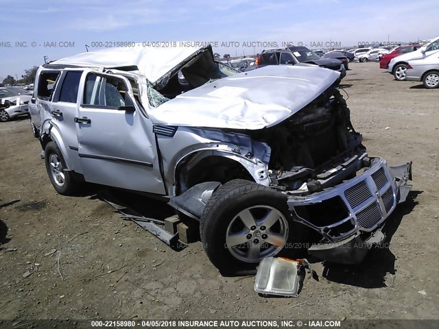 1D8GT28K27W592095 - 2007 DODGE NITRO SXT SILVER photo 1