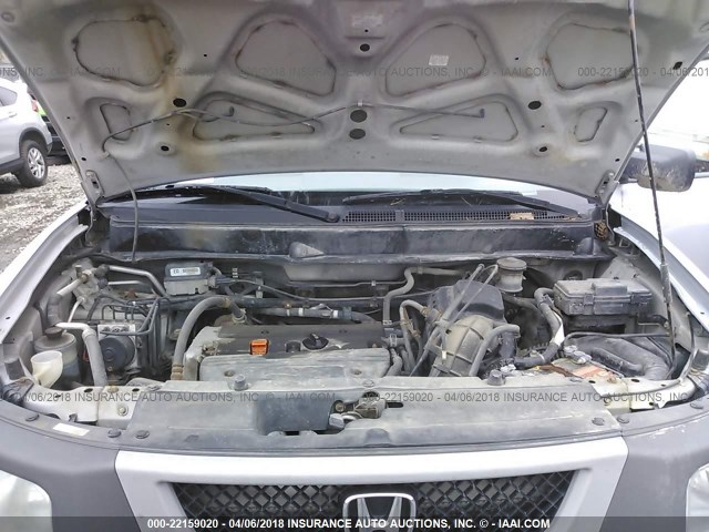 5J6YH28593L008439 - 2003 HONDA ELEMENT EX SILVER photo 10