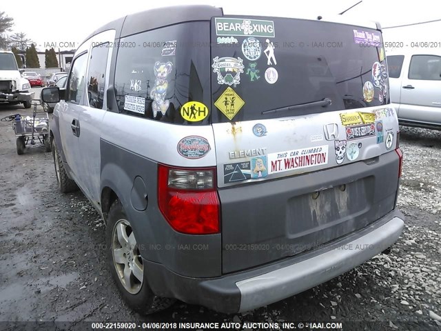 5J6YH28593L008439 - 2003 HONDA ELEMENT EX SILVER photo 3