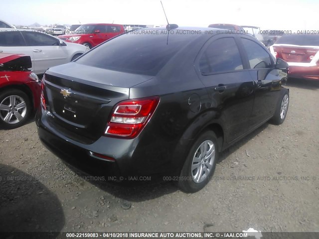 1G1JB5SH5H4147751 - 2017 CHEVROLET SONIC LS 灰色 照片 4