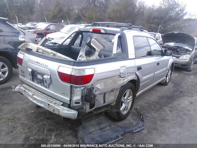 4S4BT62C537115260 - 2003 SUBARU BAJA SPORT SILVER photo 4