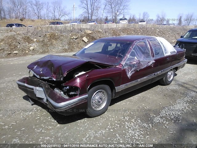 1G4BN5372NR461120 - 1992 BUICK ROADMASTER BURGUNDY photo 2