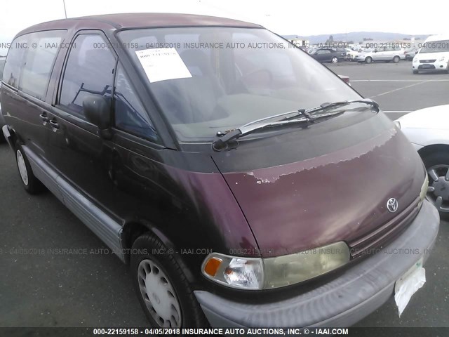 JT3AC11R5M0009687 - 1991 TOYOTA PREVIA DLX BURGUNDY photo 1