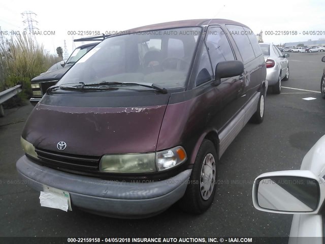 JT3AC11R5M0009687 - 1991 TOYOTA PREVIA DLX BURGUNDY photo 2