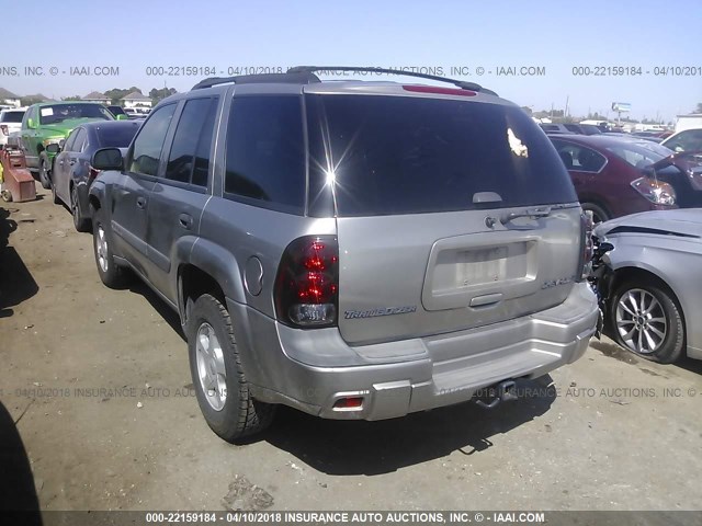 1GNDS13S632138768 - 2003 CHEVROLET TRAILBLAZER  GRAY photo 3