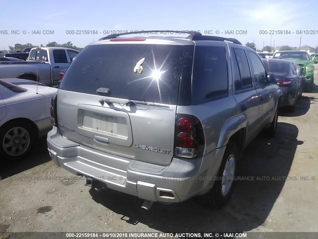 1GNDS13S632138768 - 2003 CHEVROLET TRAILBLAZER  GRAY photo 4