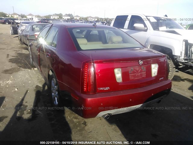 1G6DW677450210049 - 2005 CADILLAC STS RED photo 3