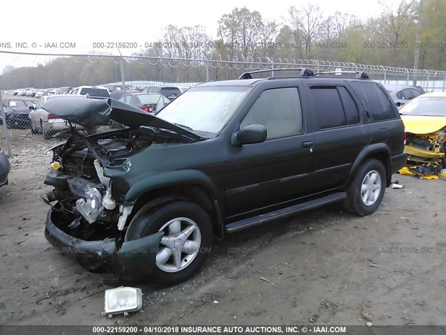 JN8DR09X21W561164 - 2001 NISSAN PATHFINDER LE/SE/XE GREEN photo 2