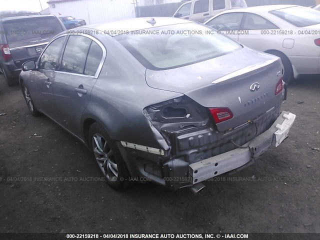 JNKBV61E37M726332 - 2007 INFINITI G35 GRAY photo 3