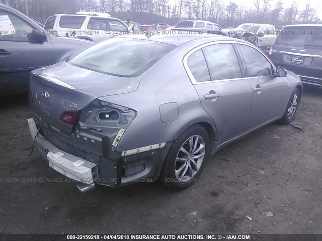 JNKBV61E37M726332 - 2007 INFINITI G35 GRAY photo 4