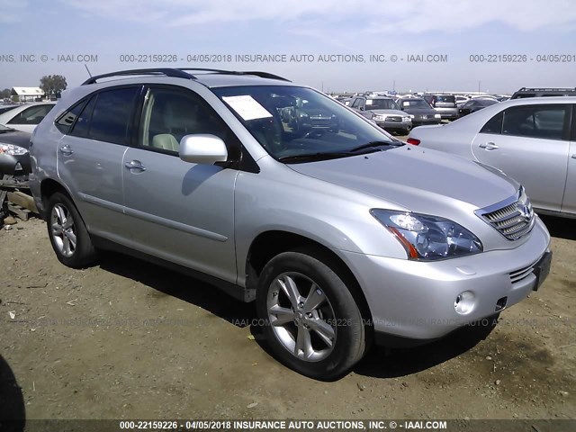 JTJGW31UX82850750 - 2008 LEXUS RX 400H SILVER photo 1