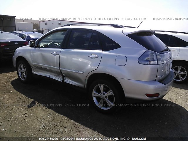 JTJGW31UX82850750 - 2008 LEXUS RX 400H SILVER photo 3