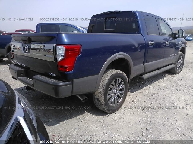 1N6BA1F41GN500099 - 2016 NISSAN TITAN XD SL/PRO-4X/PLAT RESERVE BLUE photo 4