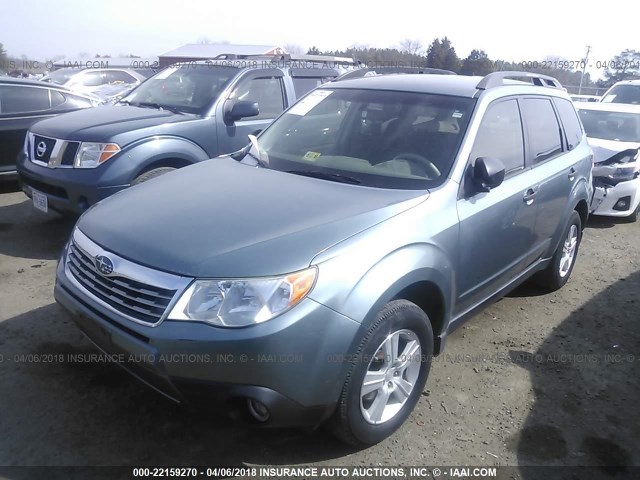 JF2SH6BC4AH770783 - 2010 SUBARU FORESTER XS Mavi foto 2