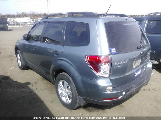 JF2SH6BC4AH770783 - 2010 SUBARU FORESTER XS Mavi foto 3