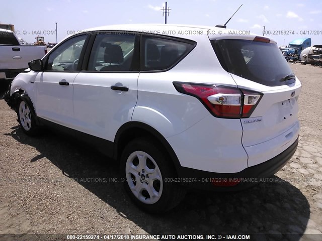 1FMCU0F7XHUC24477 - 2017 FORD ESCAPE S WHITE photo 3