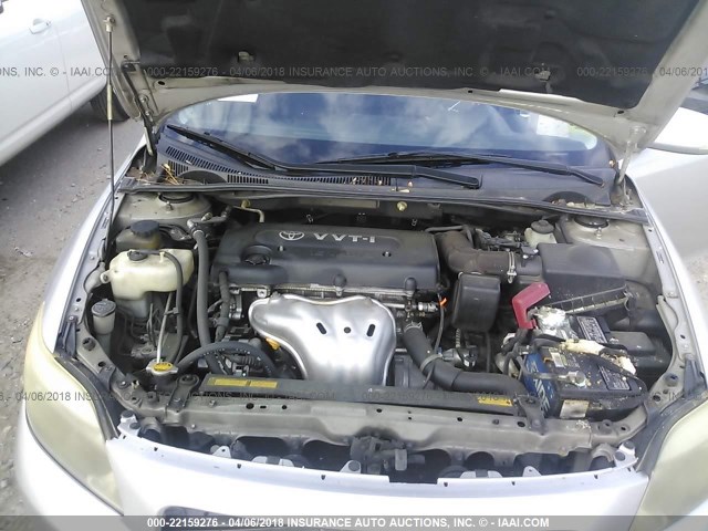 JTKDE177370165765 - 2007 TOYOTA SCION TC ვერცხლისფერი ფოტო 10