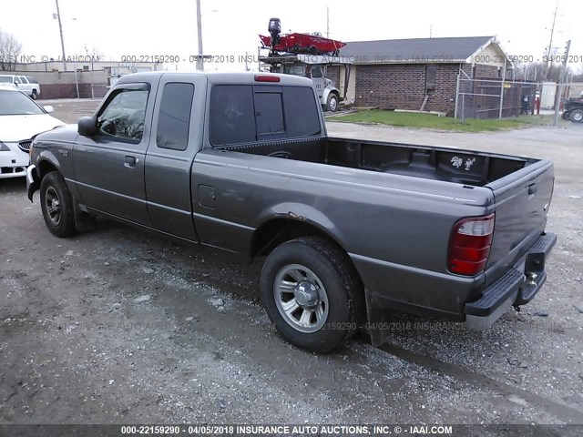 1FTYR44UX4PA11937 - 2004 FORD RANGER SUPER CAB GRAY photo 3