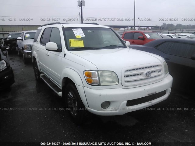 5TDZT34A74S220063 - 2004 TOYOTA SEQUOIA SR5 WHITE photo 1