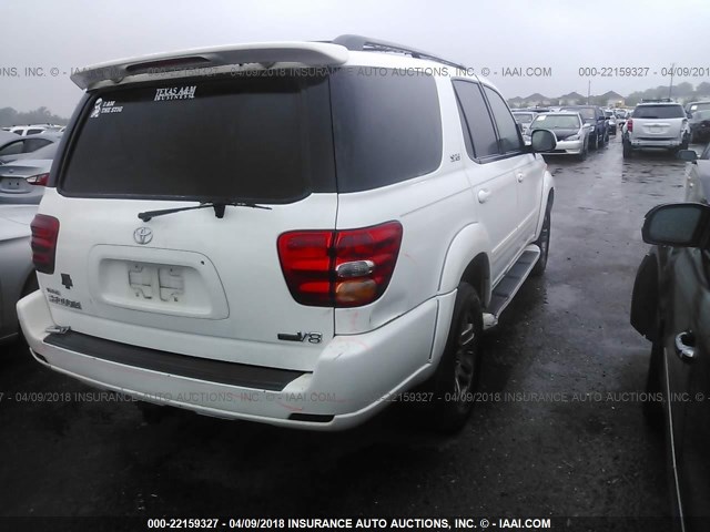 5TDZT34A74S220063 - 2004 TOYOTA SEQUOIA SR5 WHITE photo 4