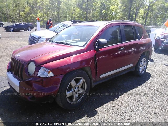 1J8FT57W97D108640 - 2007 JEEP COMPASS LIMITED MAROON photo 2