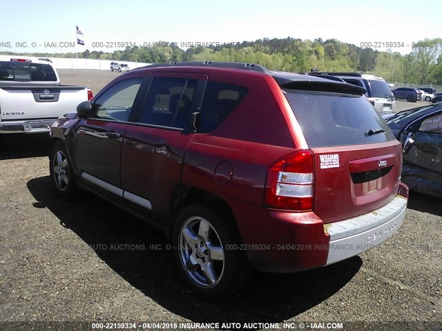 1J8FT57W97D108640 - 2007 JEEP COMPASS LIMITED MAROON photo 3