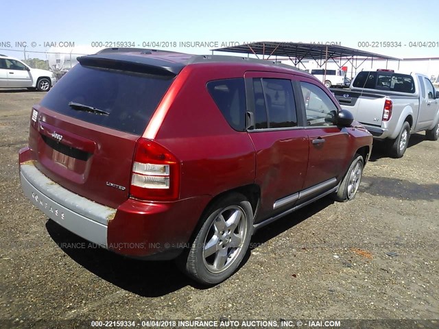 1J8FT57W97D108640 - 2007 JEEP COMPASS LIMITED MAROON photo 4