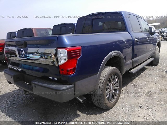 1N6BA1F44GN500095 - 2016 NISSAN TITAN XD SL/PRO-4X/PLAT RESERVE BLUE photo 4