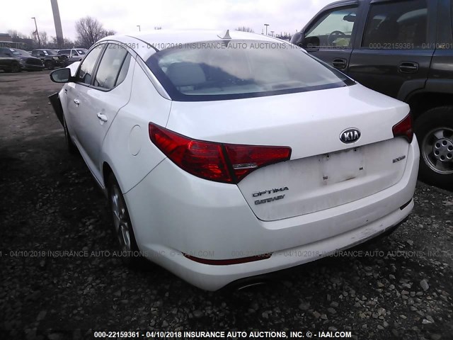 5XXGN4A7XDG136143 - 2013 KIA OPTIMA EX WHITE photo 3