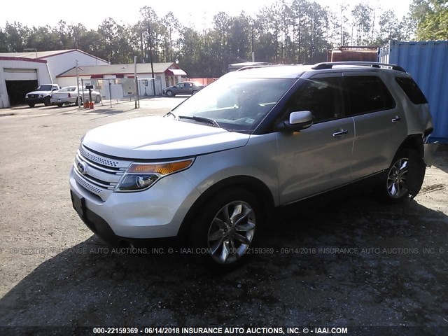 1FM5K7F86DGA65580 - 2013 FORD EXPLORER LIMITED SILVER photo 2