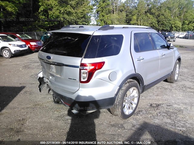 1FM5K7F86DGA65580 - 2013 FORD EXPLORER LIMITED SILVER photo 4