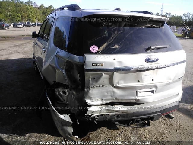 1FM5K7F86DGA65580 - 2013 FORD EXPLORER LIMITED SILVER photo 6