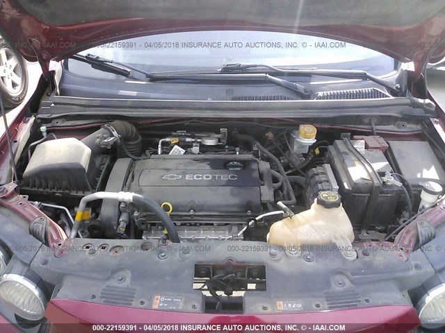 1G1JA5SH7D4187522 - 2013 CHEVROLET SONIC LS 红色 照片 10