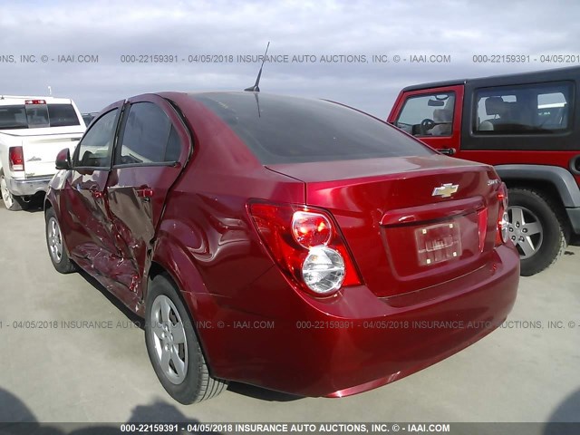 1G1JA5SH7D4187522 - 2013 CHEVROLET SONIC LS 红色 照片 3
