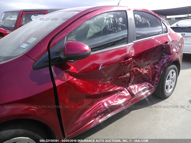 1G1JA5SH7D4187522 - 2013 CHEVROLET SONIC LS 红色 照片 6