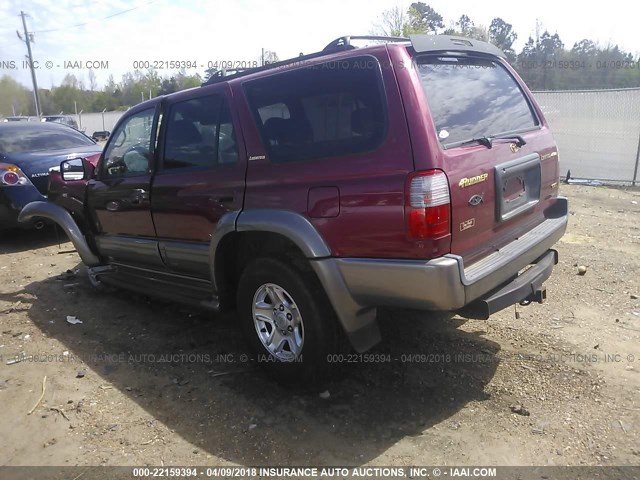 JT3HN87R6X0251885 - 1999 TOYOTA 4RUNNER LIMITED MAROON photo 3