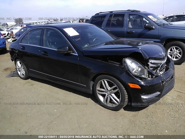 WDDGF4HBXDA798815 - 2013 MERCEDES-BENZ C 250 BLACK photo 1