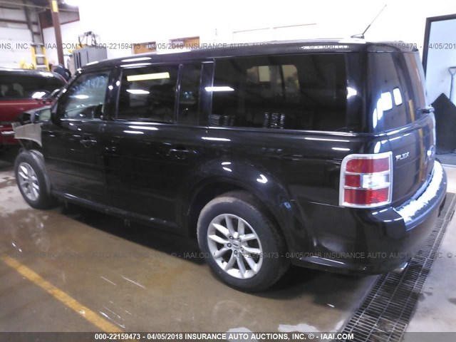 2FMGK5B82EBD12525 - 2014 FORD FLEX SE BLACK photo 3